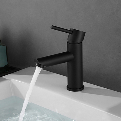 Single handle matte black basin faucet SW-BFS013(1)