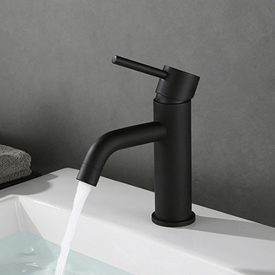 Swan handle matte black basin faucet SW-BFS014